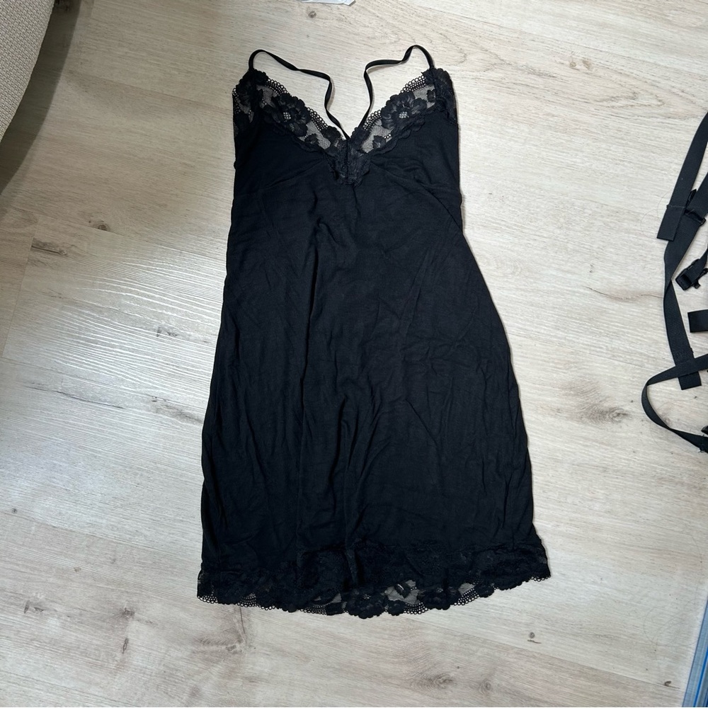 Victoria’s Secret Black Lace Chemise